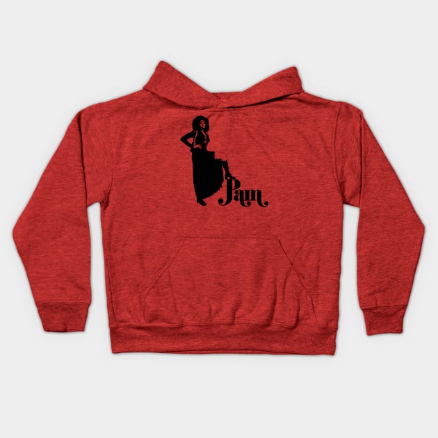 PAM GRIER Kids Hoodie by mosgraphix